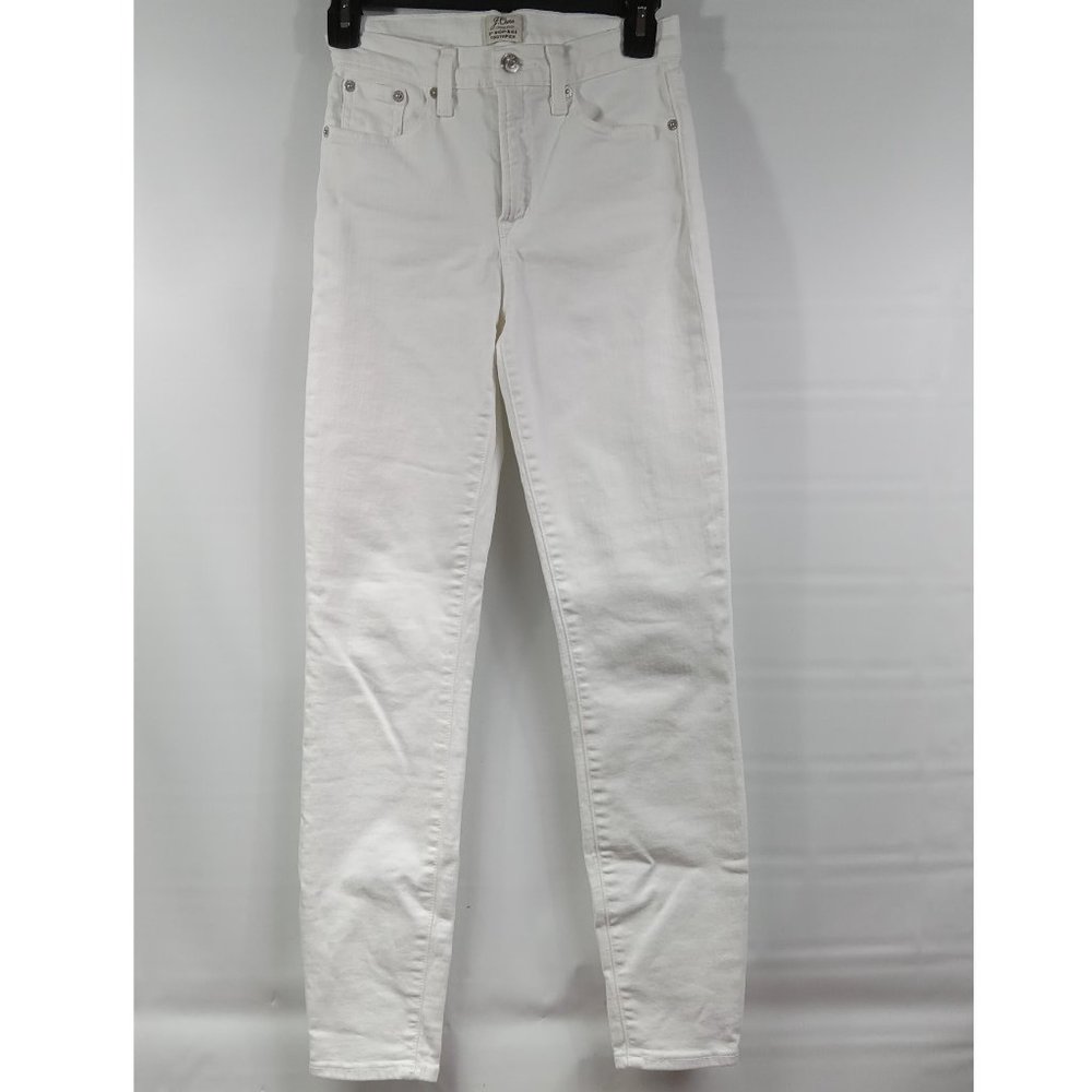 J. Crew 9" High-Rise Toothpick Jeans White Denim Size 25 - Picture 1 of 8